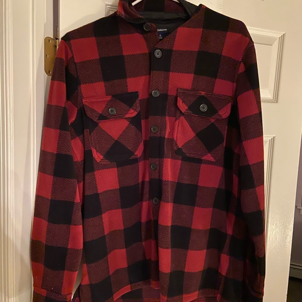 Men’s small craft and barrow flannel red and black